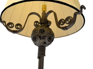 Art Deco Amsterdamse School Floor Lamp by Amsterdamsche Kunstsmederij, 1920s